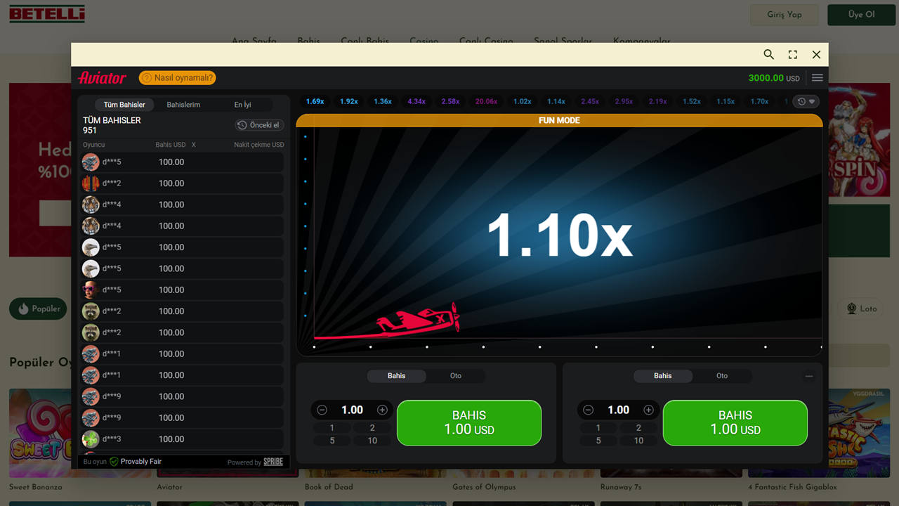 Betelli’de Aviatör Oynamak için Giriş ve Üyelik Adımları